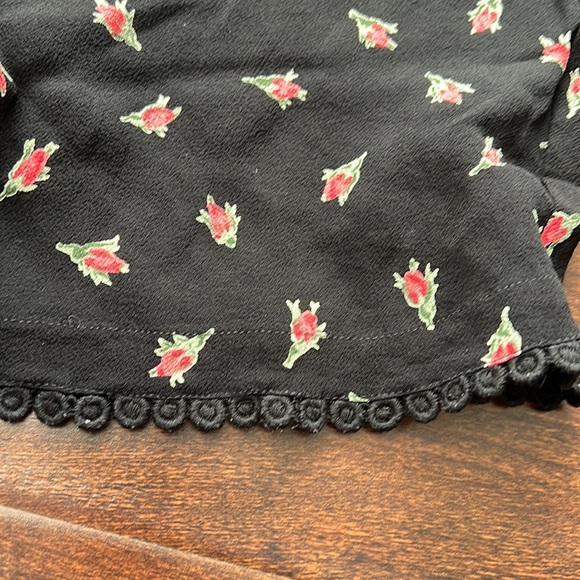 Topshop Petite Rose Print Romper - Picture 7 of 8